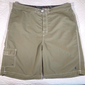 Polo Ralph Lauren Men’s Nylon Surf Short Size XL Khaki Color